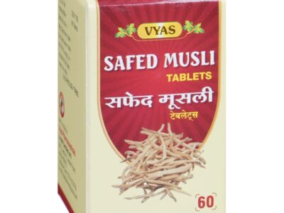 Vyas Safed Musli Tablet bottle front label