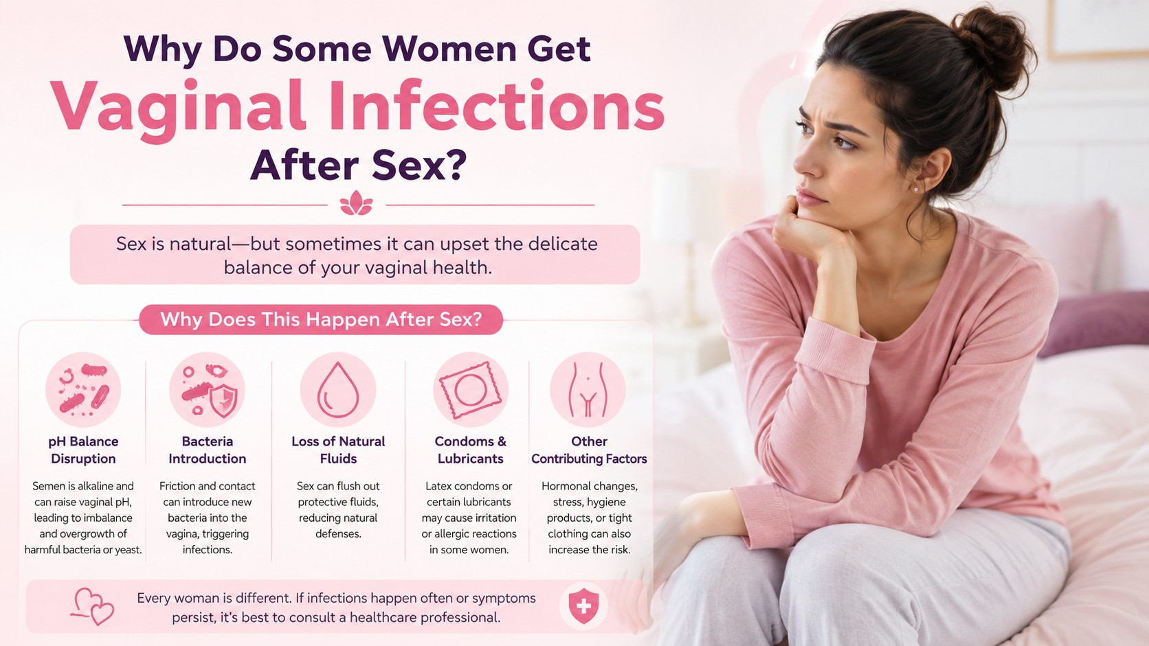 Why do some women get vaginal infections after sex