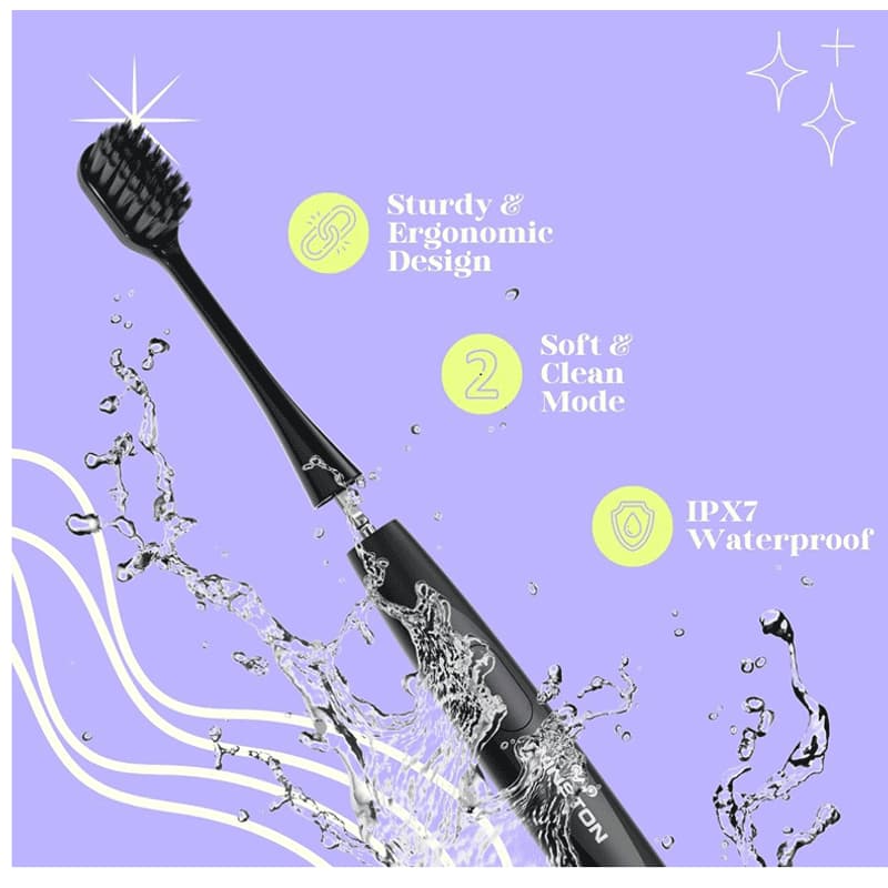 Winston Sonic Electric Toothbrush features waterproof soft clean mode