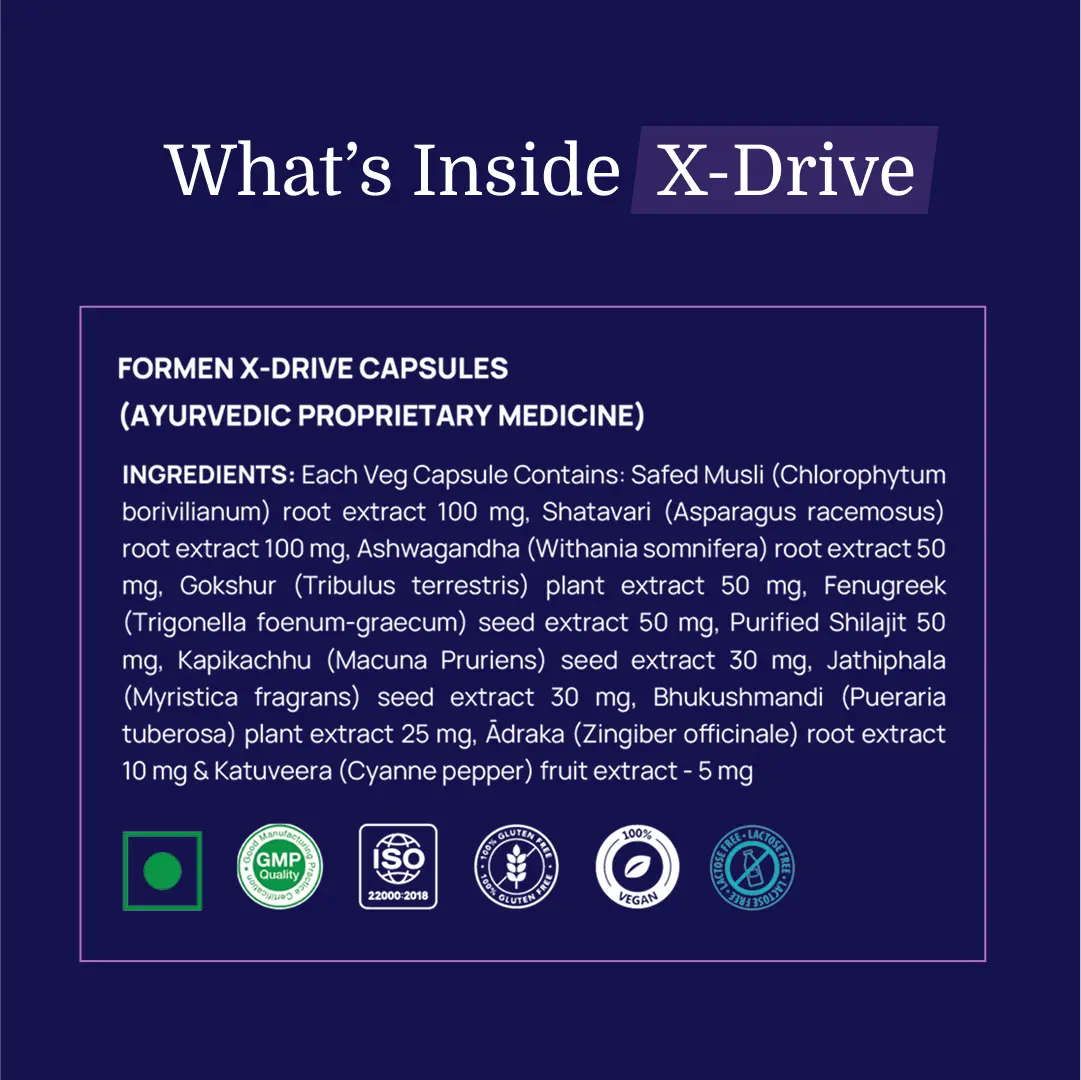 For men X-Drive Safed Musli Shilajit & Ashwagandha for Performance - Image 11
