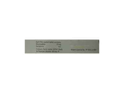 Xarelto 10mg Tablet blister strip