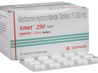 Xmet 250 Tablet Glenmark metformin 250 mg strip of 15 tablets