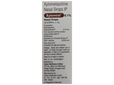 Xylomist nasal drops bottle