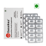 Zanskar Advanced Bone Health Supplement box with three blisters of tablets