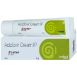 ZosTER Cream Aciclovir tube and carton Leeford Healthcare