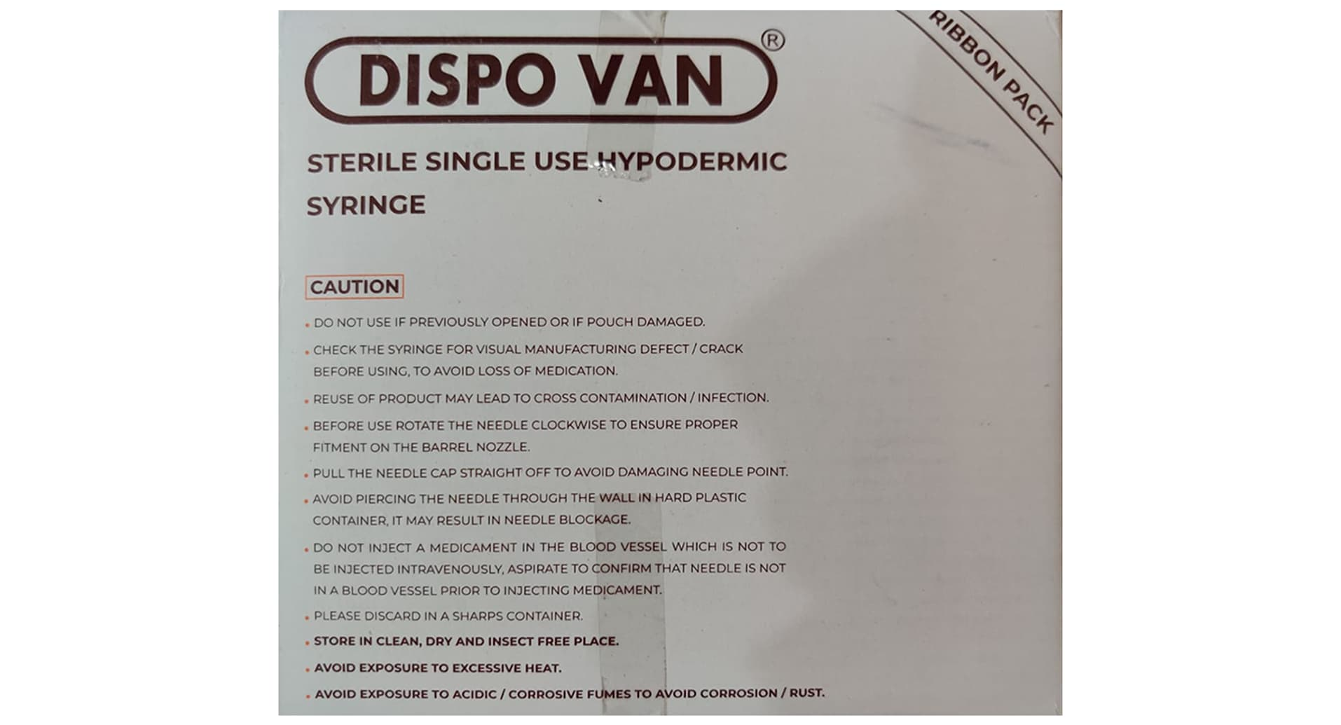 Dispovan 20ml Syringe with Needle - Image 2
