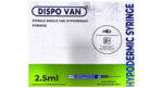 Dispovan 2.5ml 24G Syringe