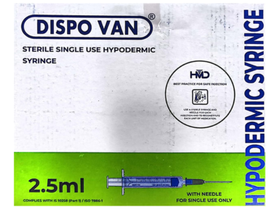 Dispovan 2.5ml 24G Syringe