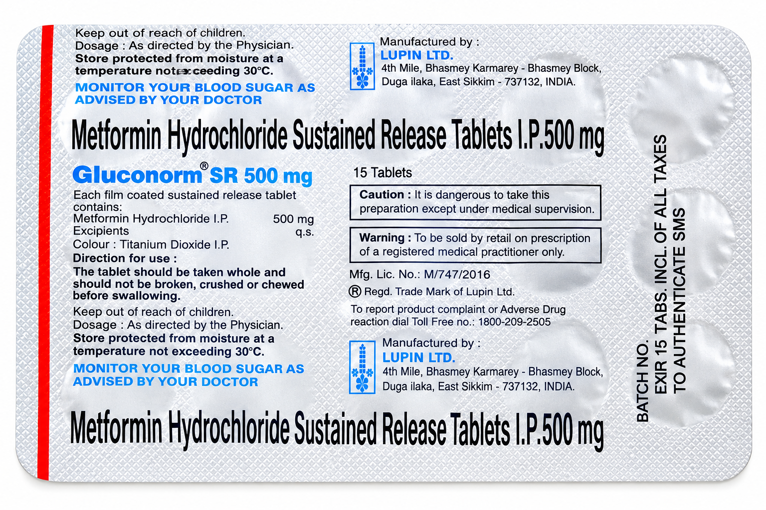 GlUCOnorm SR 500mg Tablet - Image 2
