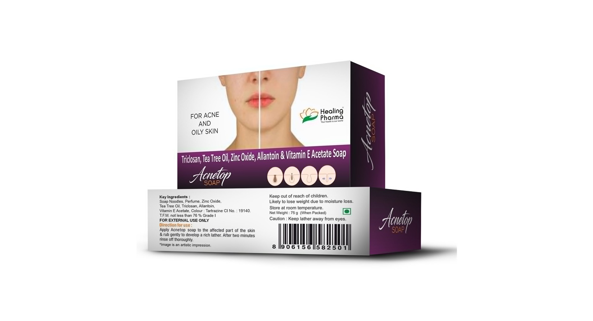Healing Pharma Acnetop Soap - Image 2