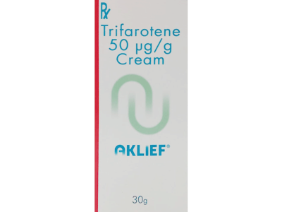 Aklief Cream Trifarotene 50 mcg box close-up