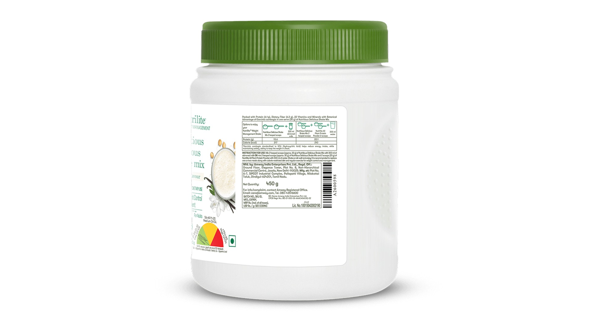 Amway Nutrilite Weight Management Nutritious Delicious Shake Mix Vanilla Flavor - Image 2