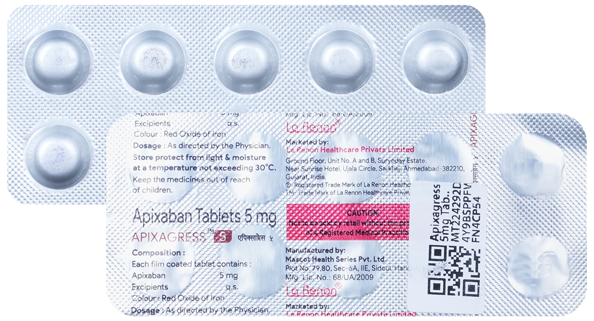 Apixagress 5mg Tablet
