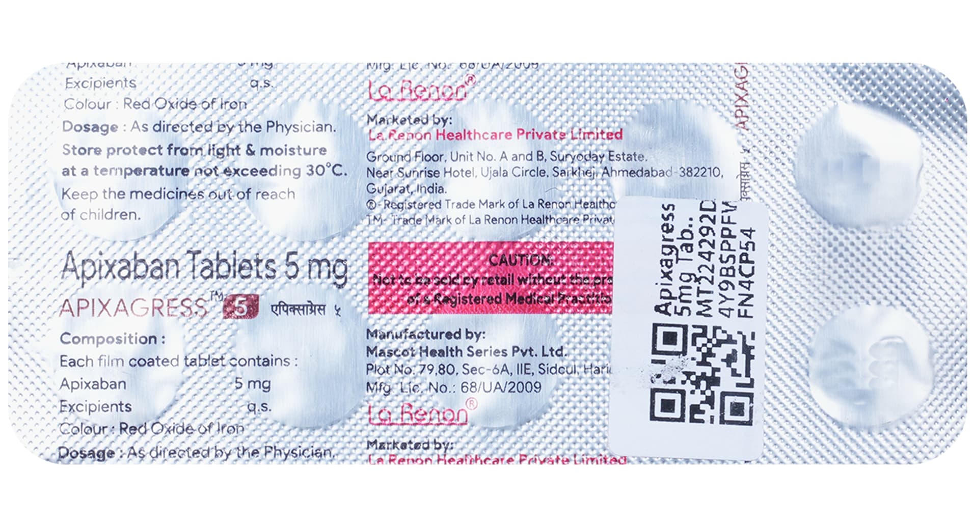 Apixagress 5mg Tablet - Image 3