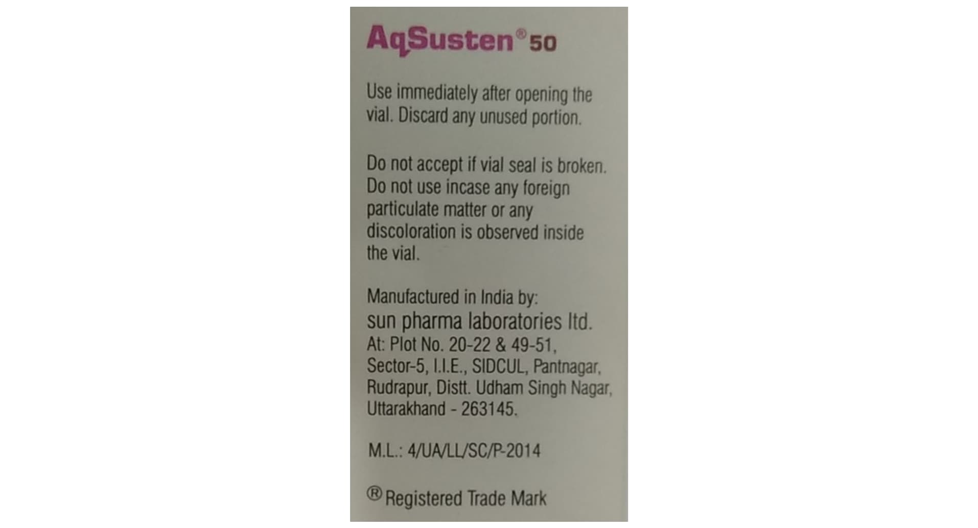 Aqsusten 50 Injection - Image 3