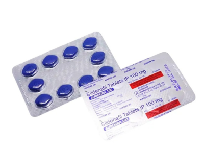 Aurogra 100mg Tablet - Sildenafil Tablets IP 100 mg by Aurochem, strip of 10 film-coated tablets