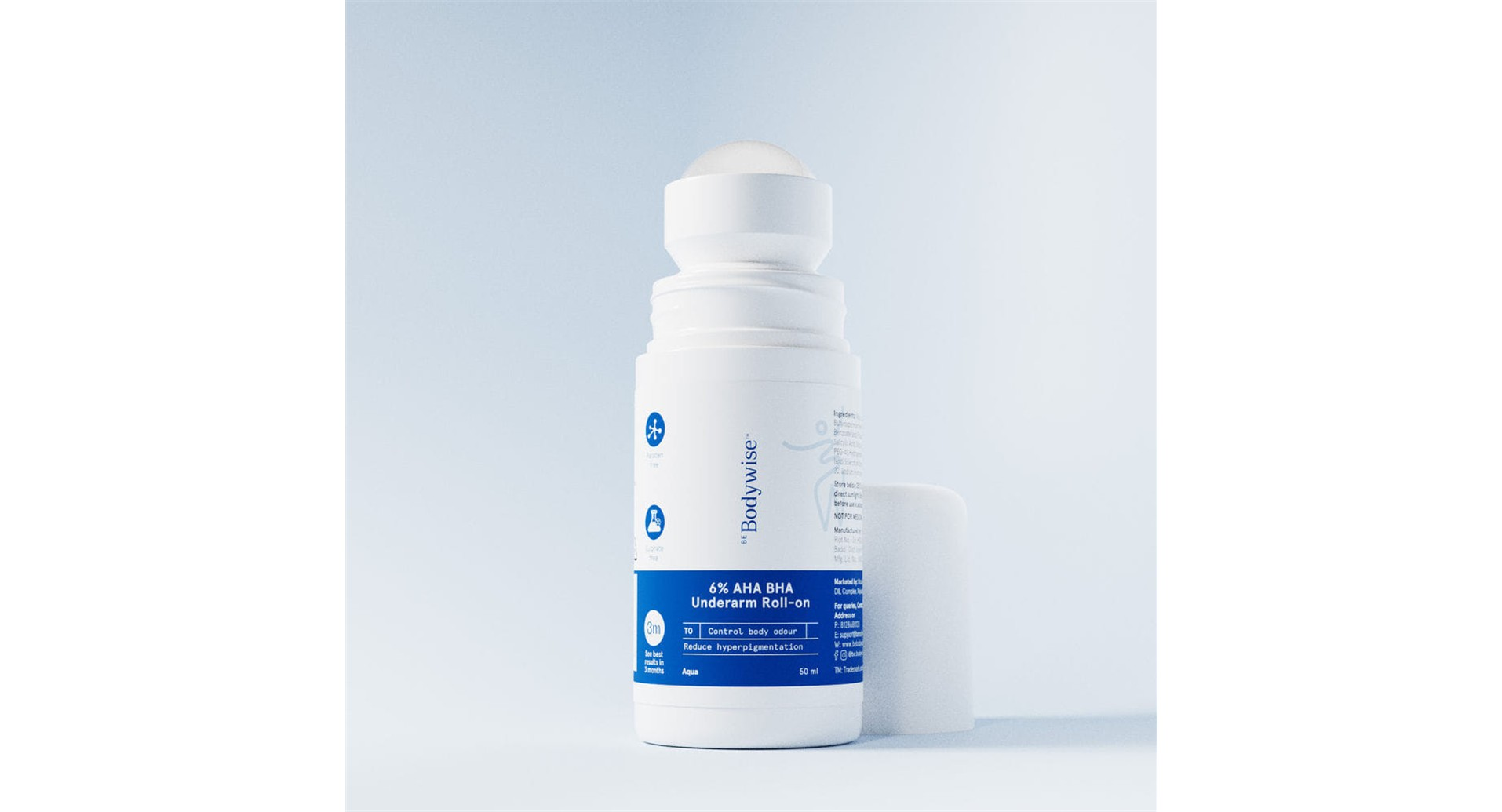 Be Bodywise 6% AHA BHA Underarm Roll-On Aqua