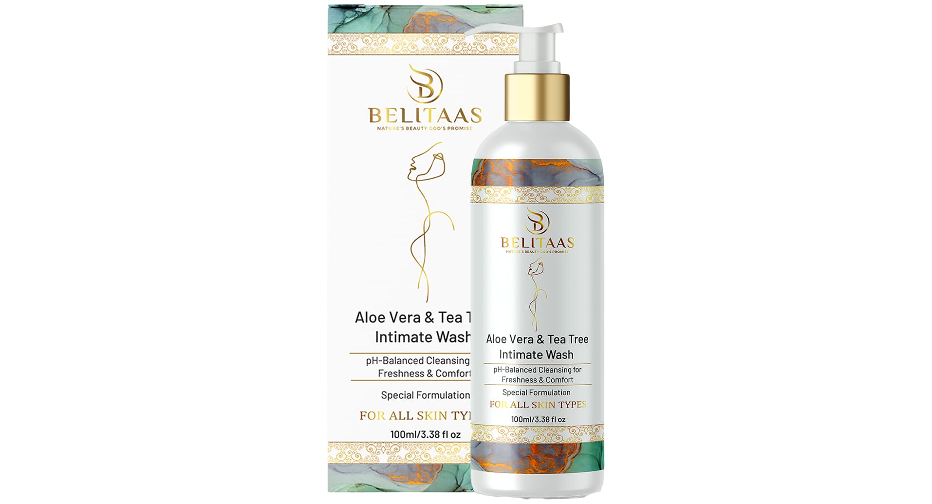 Belitaas Aloe Vera Tea Tree Intimate Wash - Image 3