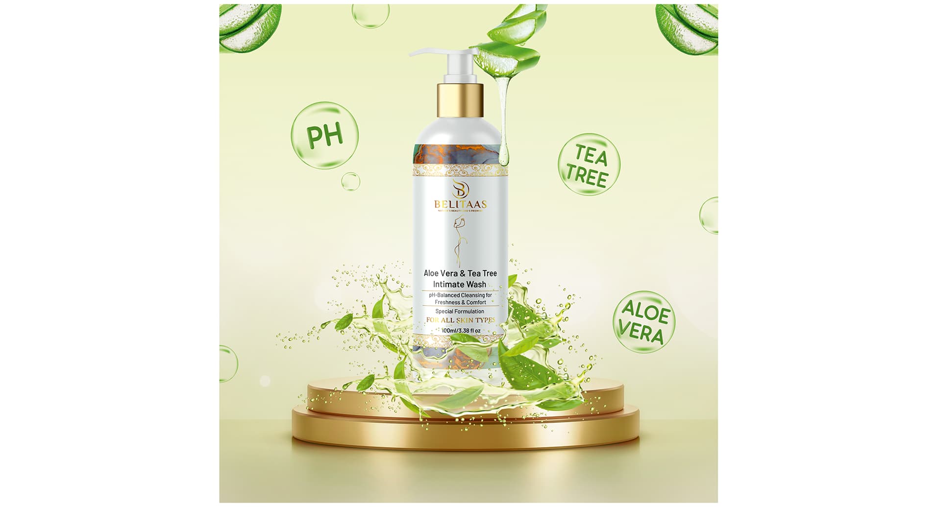 Belitaas Aloe Vera Tea Tree Intimate Wash - Image 5