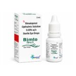 Bimto Bimatoprost Ophthalmic Solution 0.03% eye drops box and bottle