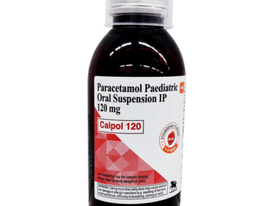 Calpol 120mg Suspension Strawberry bottle