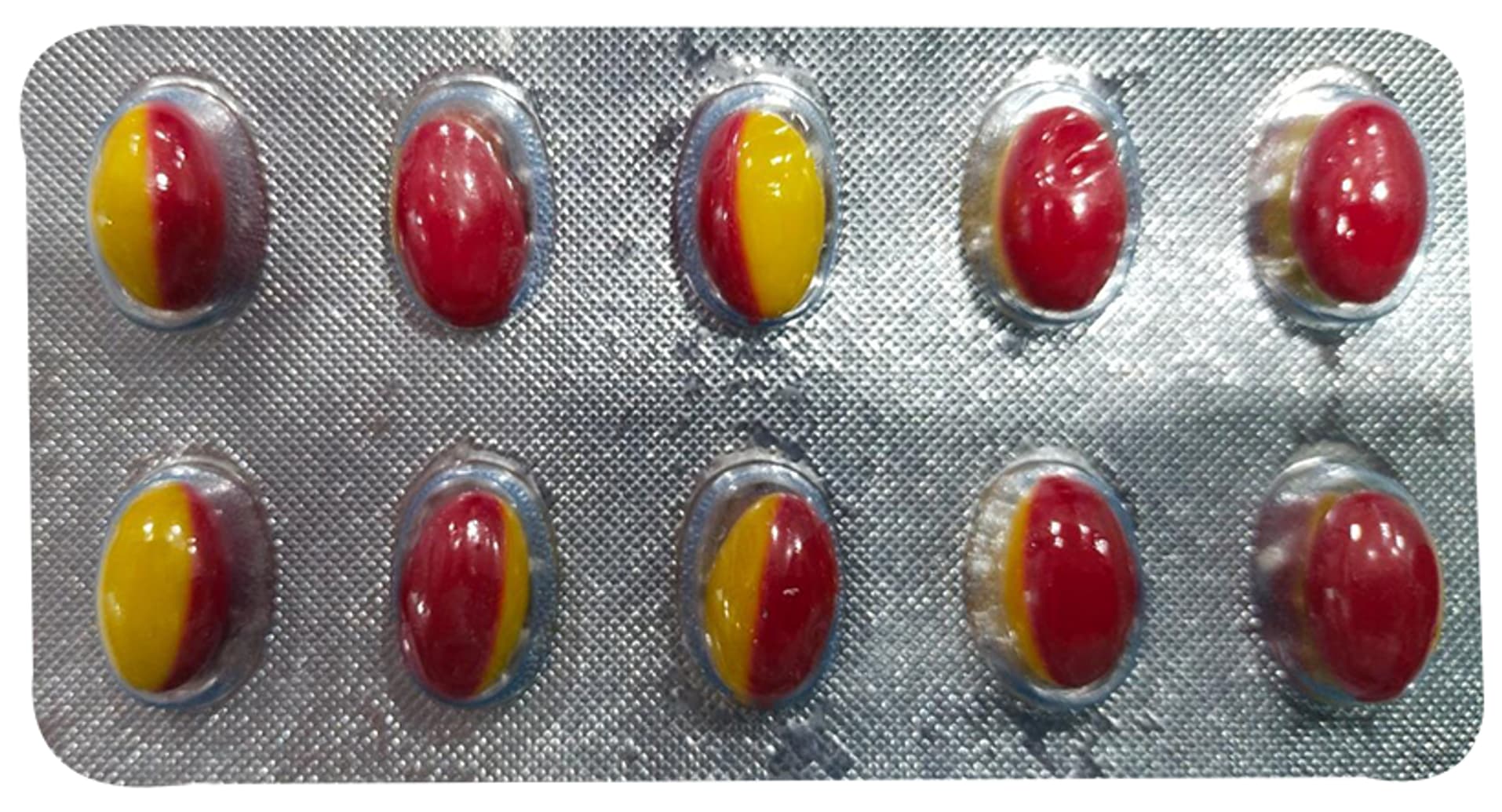 Calsay K27 Softgels red and yellow capsules in blister strip