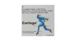 Carlage Tablet box front with glucosamine sulphate formulation