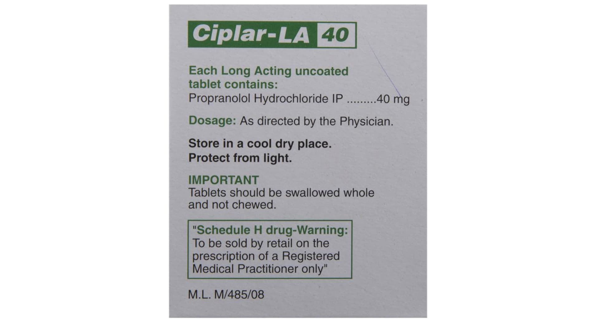 Ciplar-LA 40 Tablet