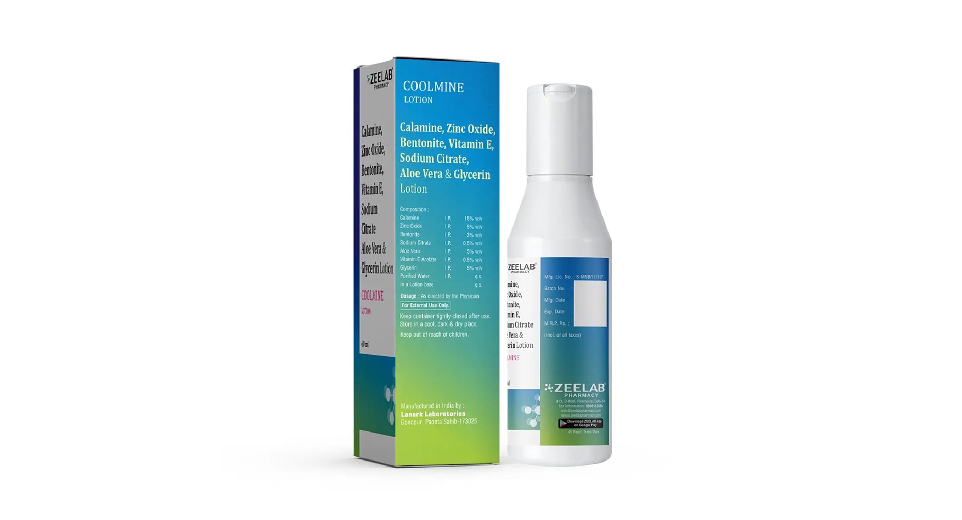 Coolmine Lotion composition and manufacturer details