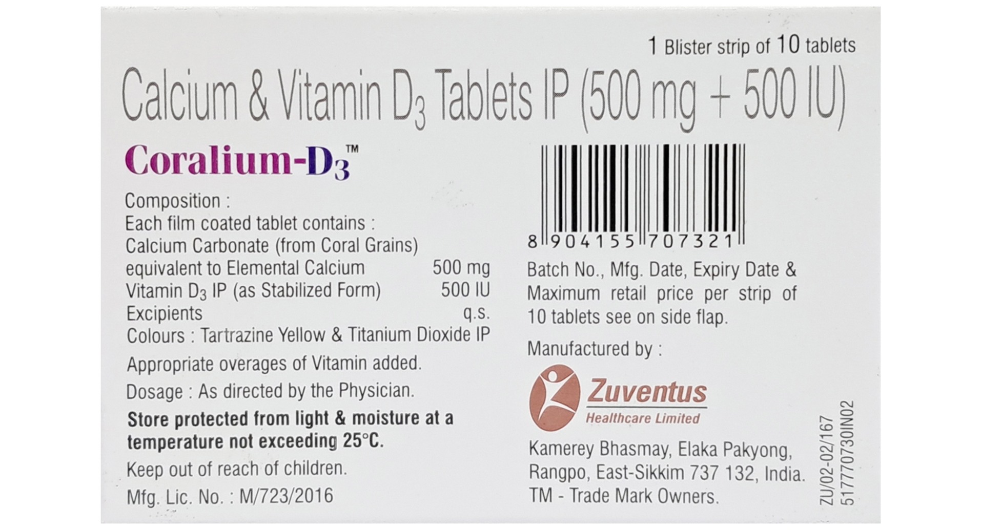 Coralium-D3 Tablet - Image 3