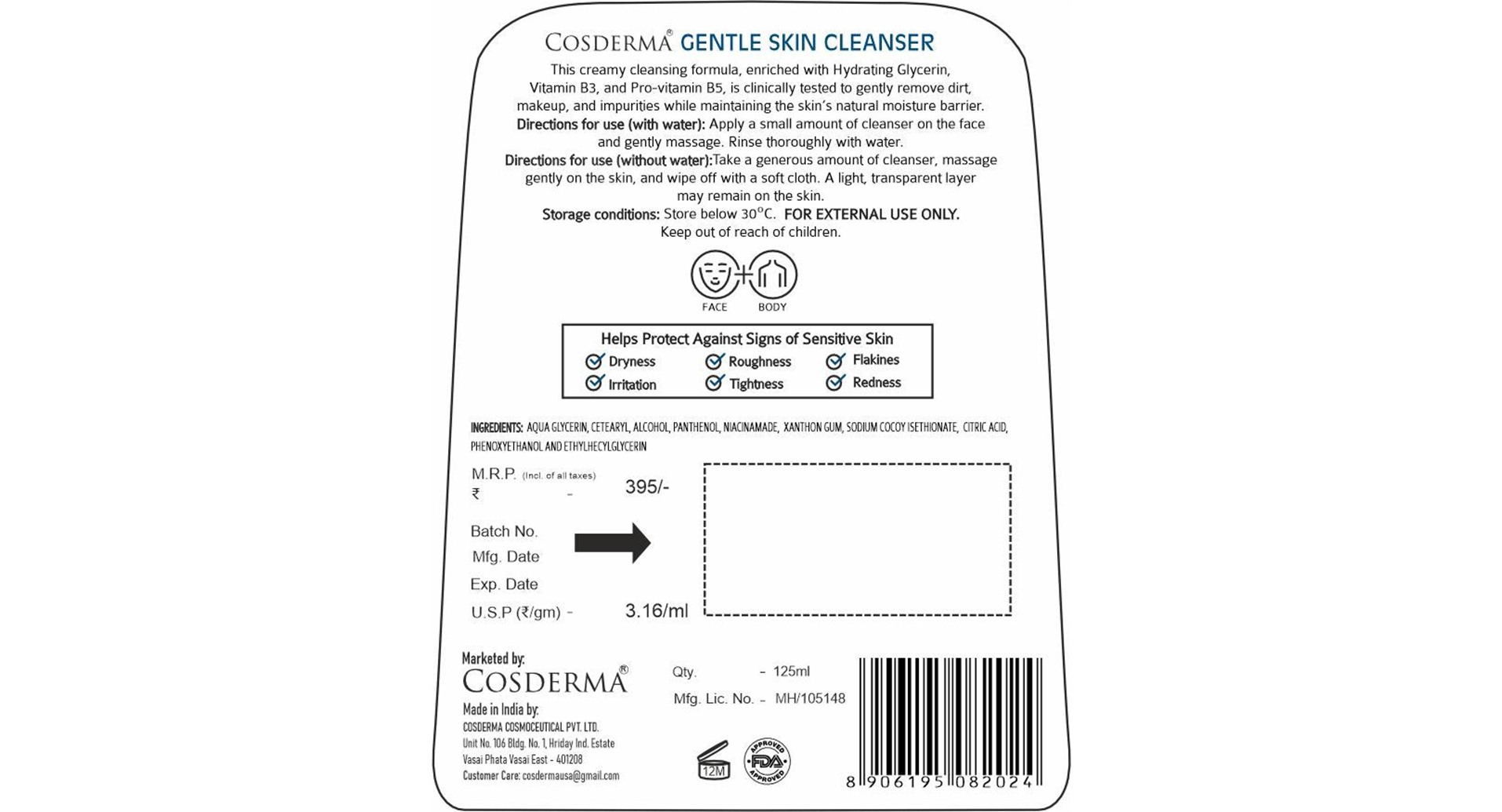 Cosderma Gentle Skin Cleanser - Image 3