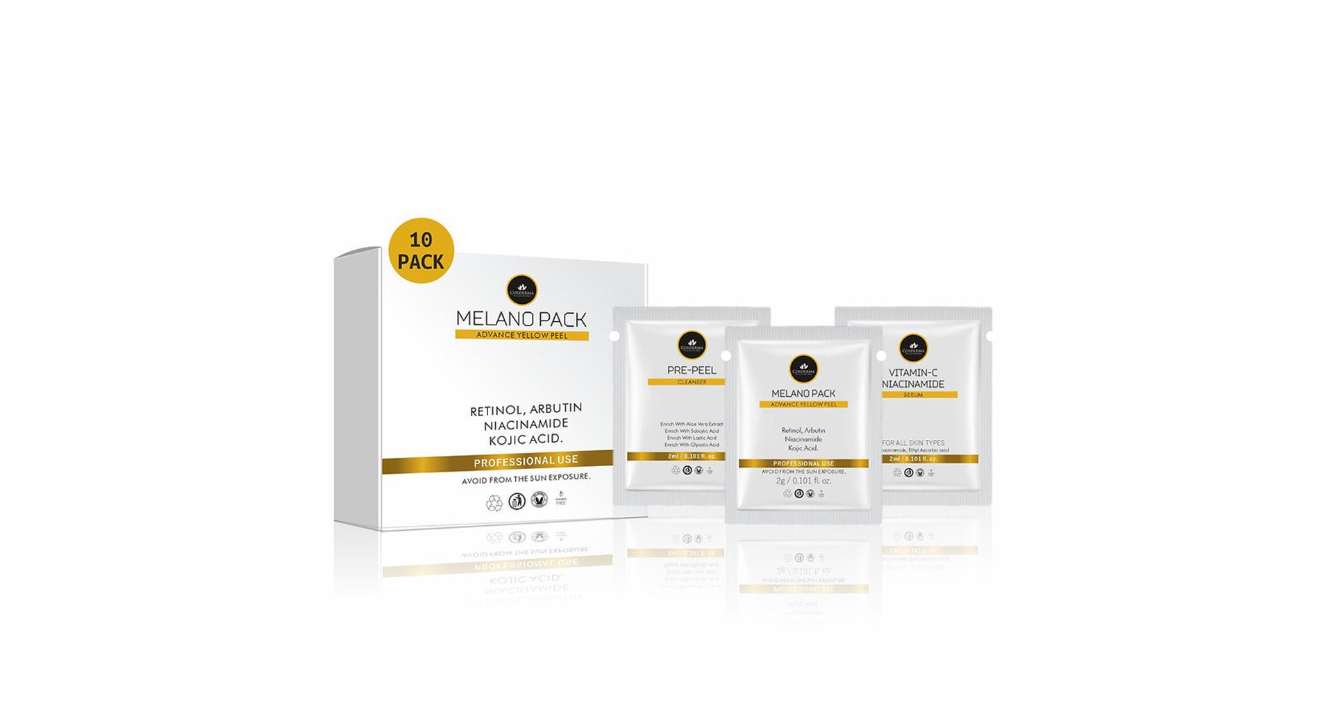 Cosderma Melano Pack Advance Yellow Peel 3-step sachets