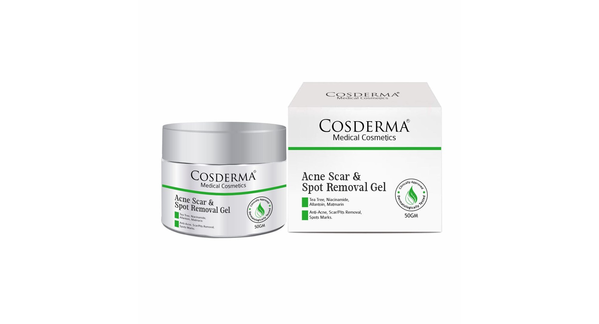 Cosderma Acne Scar & Spot Removal Gel official product photo