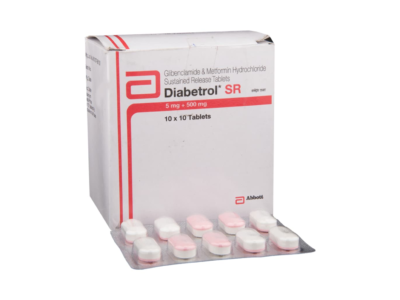 Diabetrol SR Tablet glibenclamide 5mg and metformin 500mg sustained release pack by Abbott