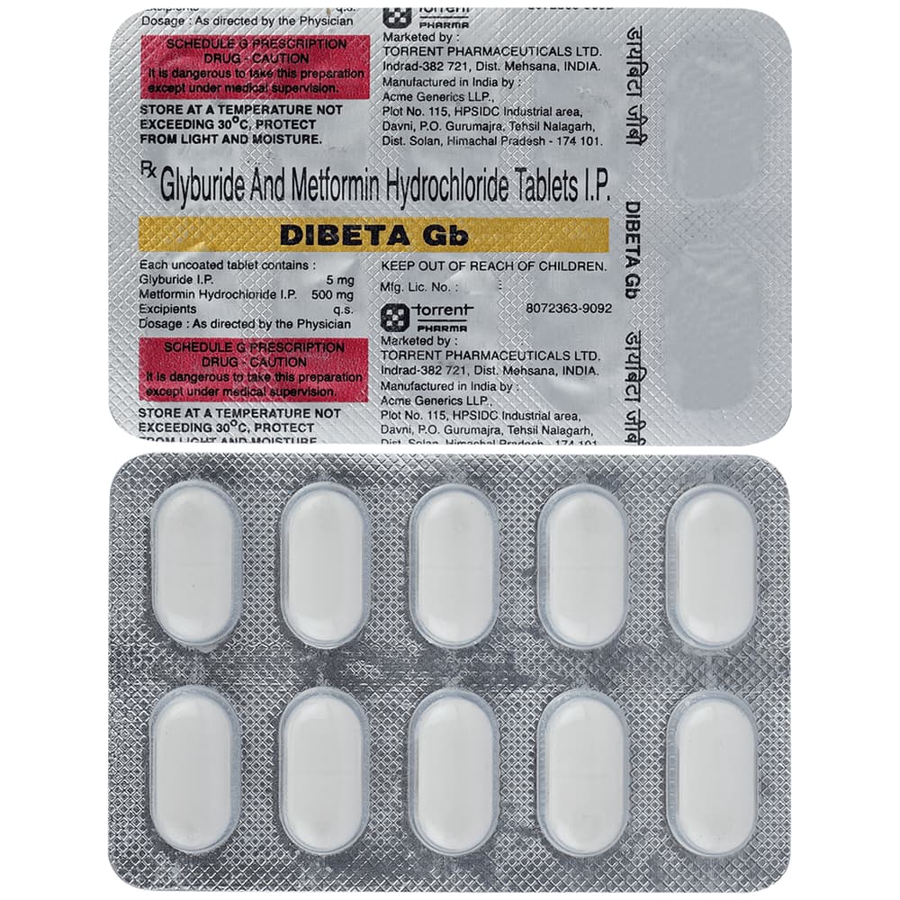 Dibeta GB 5mg/500mg Tablet