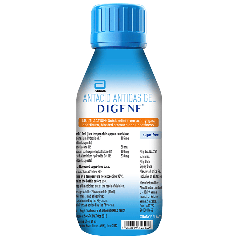 Digene Antacid Antigas Gel Orange 450ml