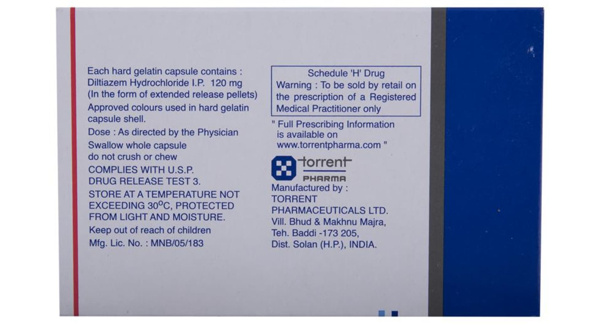 Dilzem CD 120 Capsule ER - Image 3