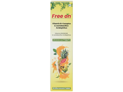 Free On Vitamin B-Complex and Lactobacillus Acidophilus Effervescent Tablet box of 20