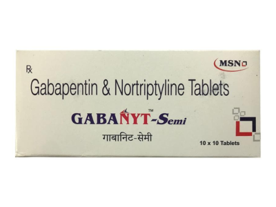 Gabanyt-Semi Tablet box - Gabapentin 400mg and Nortriptyline 10mg by MSN Laboratories
