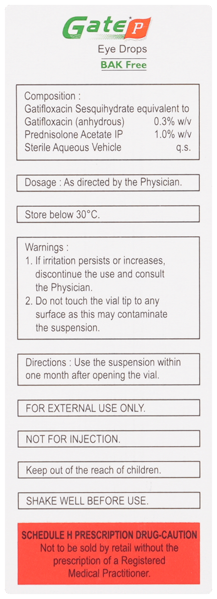 Gate-P Eye Drop BAK Free - Image 3