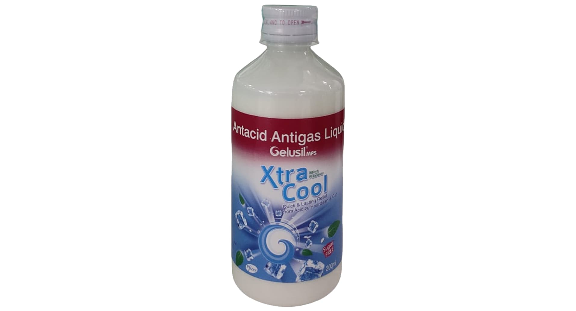 Gelusil MPS Xtracool Antacid & Antigas White Liquid