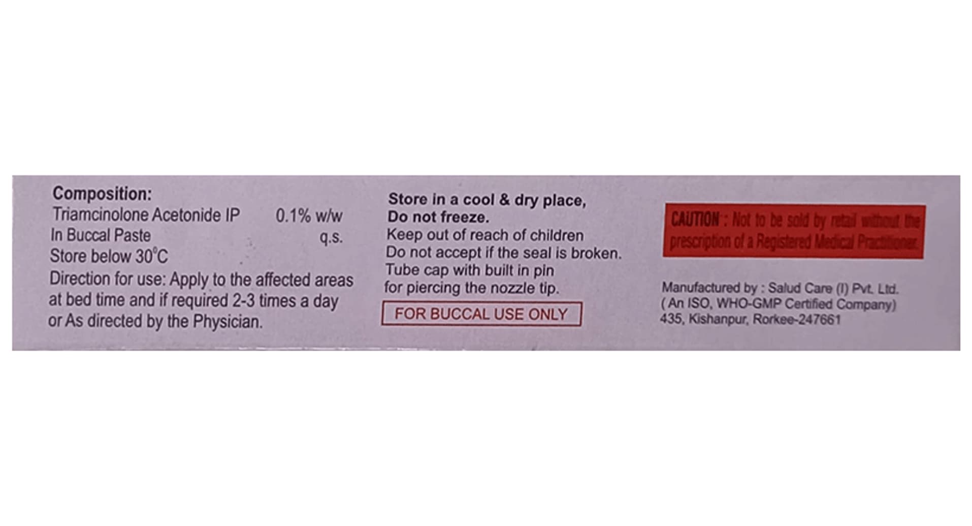 Gingicort Buccal Paste - Image 2