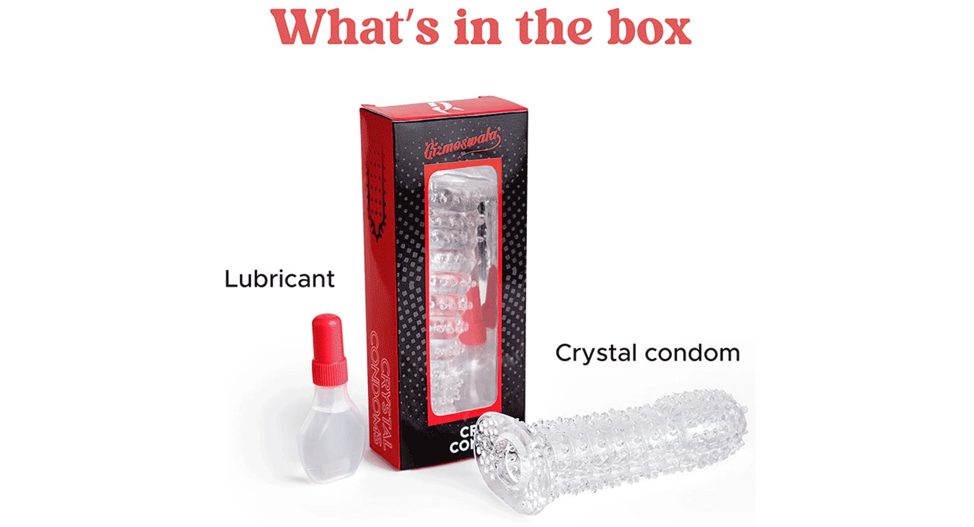 Gizmoswala Crystal Reusable Washable Condom Extra Dotted with Free Lubricant - Image 2