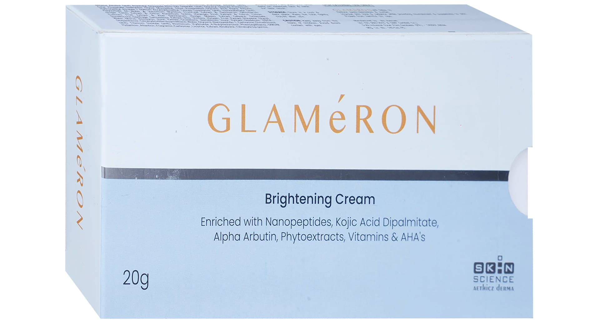 Glameron Brightening Cream 20g carton front