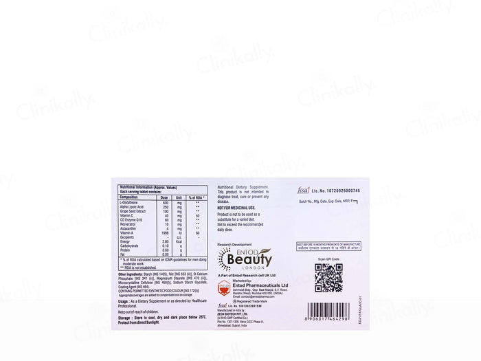 Glotamin Skin Brightening & Anti-Ageing Tablet - Image 2