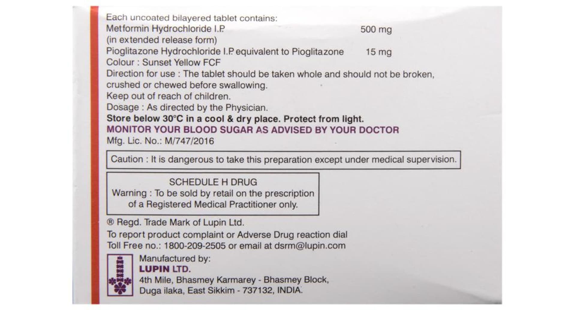 Gluconorm P 15 Tablet ER - Image 3
