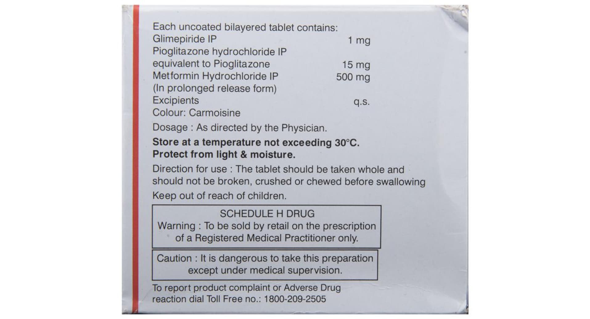 Gluconorm PG 1 Tablet PR - Image 3