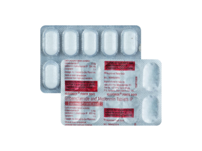 Glucored Forte 850 Tablet glibenclamide 5mg and metformin 850mg strip