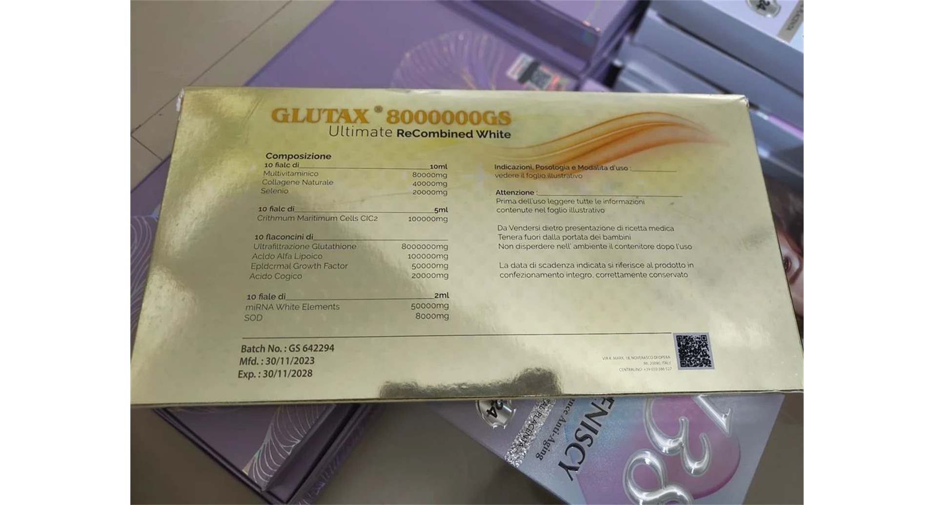 Glutax 8000000GS Ultimate ReCombined White Injection - Image 3