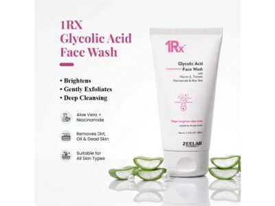 1RX Glycolic Acid Face Wash brightens and gently exfoliates